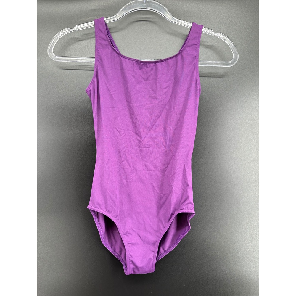 Bloch Purple Tank Dance Leotard Womens Small Scoop Neck Athletic Bodysuit
